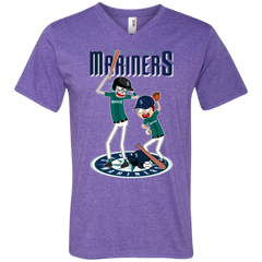 Seattle Mariners Baseball Rick And Morty Men's V-Neck T-Shirt - The White Eagles