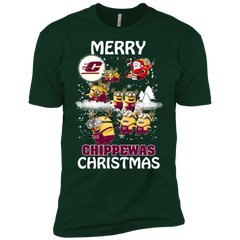 Central Michigan Chippewas T Shirts Minions Santa Claus Merry Christmas Men's Sleeve Shirt - The White Eagles