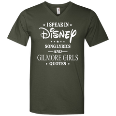 I Speak In Disney Song Lyrics And Gilmore Girls Quotes Shirt Men's V-Neck T-Shirt - The White Eagles