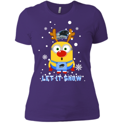 Minion Eastern Illinois Panthers Ugly Christmas Sweaters Let It Snow Ladies' Shirt - The White Eagles