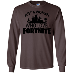 Fortnite Just A Woman Who Loves Fortnite LS Cotton T-Shirt - The White Eagles
