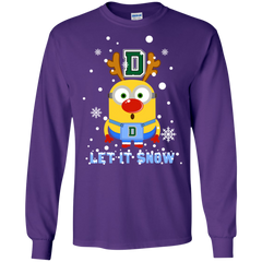 Minion Dartmouth Big Green Ugly Christmas Sweaters Let It Snow LS Cotton T-Shirt - The White Eagles