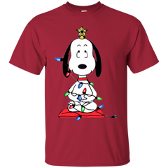 Snoopy Christmas Tree The Peanuts Movie Snoopy Cotton T-Shirt - The White Eagles