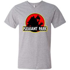 Fortnite Battle Royale Pleasant Park Jurassic Park Men's V-Neck T-Shirt - The White Eagles