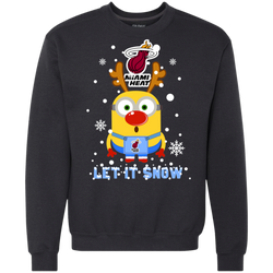 Minion Miami Heat Ugly Christmas Sweaters Let It Snow Sweatshirt - The White Eagles