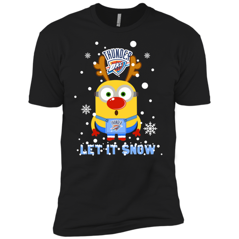 Minion Oklahoma City Thunder Ugly Christmas Sweaters Let It Snow Men's Sleeve Shirt - The White Eagles