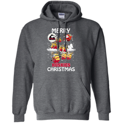 Northern Lllinois Huskies Ugly Christmas Sweaters Minions Santa Claus Merry Christmas Hoodie - The White Eagles
