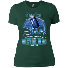 I Speak In Disney Song Lyrics And Doctor Who Quotes Shirt Ladies' Shirt - The White Eagles