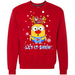 Minion Marist Red Foxes Ugly Christmas Sweaters Let It Snow Sweatshirt - The White Eagles