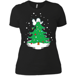 Snoopy Tree Christmas The Peanuts Movie Ladies' Shirt - The White Eagles