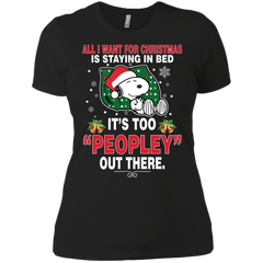 I Want For Christmas Is Staying In Bed Snoopy The Peanuts Movie Ladies' Shirt - The White Eagles