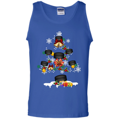 Christmas Is Coming Hockey Santa Claus Ugly Christmas Sweater Tank Top - The White Eagles