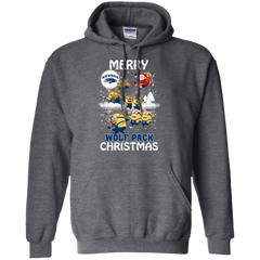 Nevada Wolf Pack Ugly Christmas Sweaters Minions Santa Claus Merry Christmas Hoodie - The White Eagles
