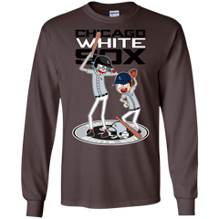 Chicago White Sox Baseball Rick And Morty LS Cotton T-Shirt - The White Eagles