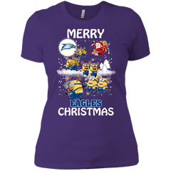 Georgia Southern Eagles Ugly Christmas Sweaters Minions Santa Claus Merry Christmas Ladies' Shirt - The White Eagles