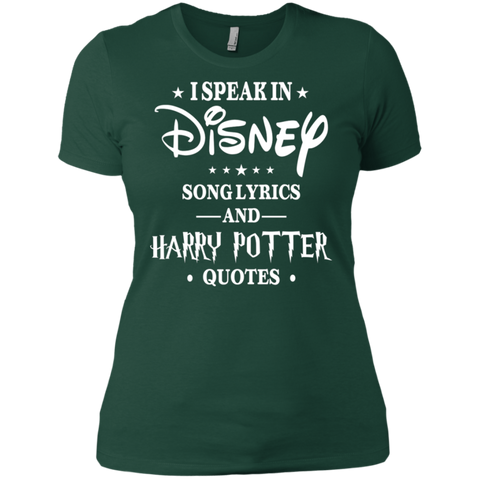 I Speak In Disney Song Lyrics And Harry Potter Quotes Shir Ladies' Shirt - The White Eagles