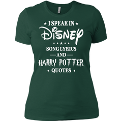 I Speak In Disney Song Lyrics And Harry Potter Quotes Shir Ladies' Shirt - The White Eagles