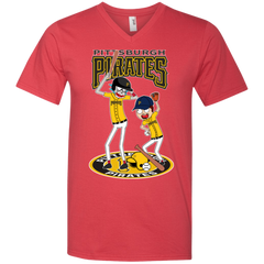 Pittsburgh Pirates Baseball Rick And Morty Men's V-Neck T-Shirt - The White Eagles
