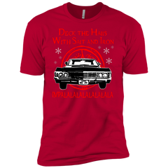 Deck The Halls With Salt And Iron Impala Lalalalalalala Supernatural Ugly Christmas Sweater Men's Sleeve Shirt - The White Eagles
