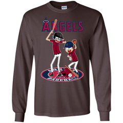Los Angeles Angels Baseball Rick And Morty LS Cotton T-Shirt - The White Eagles