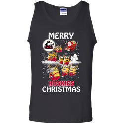 Northern Lllinois Huskies Ugly Christmas Sweaters Minions Santa Claus Merry Christmas Tank Top - The White Eagles