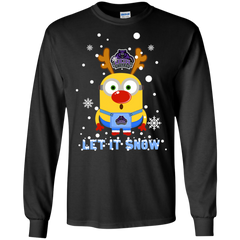 Minion Central Arkansas Bears Ugly Christmas Sweaters Let It Snow LS Cotton T-Shirt - The White Eagles