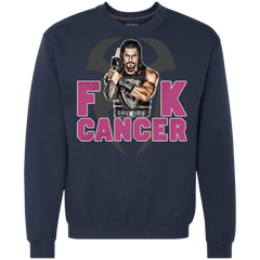 Roman Reigns Fuck Cancer Breast Cancer Awareness Sweatshirt - The White Eagles