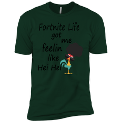 Fortnite Life Got Me Feelin Like Hei Hei Men's Sleeve Shirt - The White Eagles
