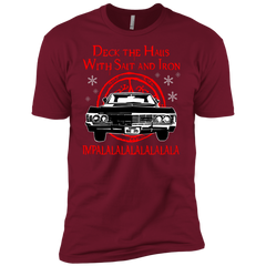 Deck The Halls With Salt And Iron Impala Lalalalalalala Supernatural Ugly Christmas Sweater Men's Sleeve Shirt - The White Eagles