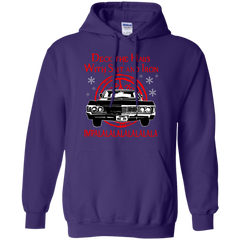 Deck The Halls With Salt And Iron Impala Lalalalalalala Supernatural Ugly Christmas Sweater Hoodie - The White Eagles