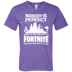 Fortnite Nobody Is Perfect But If You Can Play Fortnite Men's V-Neck T-Shirt - The White Eagles