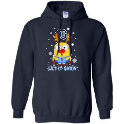 Minion Detroit Tigers  Ugly Christmas Sweaters Let It Snow Hoodie - The White Eagles
