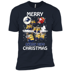 Akron Zips Ugly Christmas Sweaters Minions Santa Claus Merry Christmas Men's Sleeve Shirt - The White Eagles
