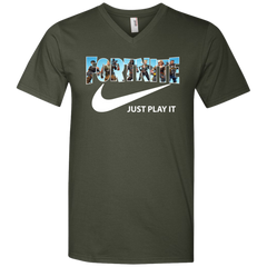 Fortnite Nike Just Play It Men's V-Neck T-Shirt - The White Eagles