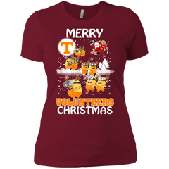 Tennessee Volunteers Ugly Christmas Sweaters Minions Santa Claus Merry Christmas Ladies' Shirt - The White Eagles