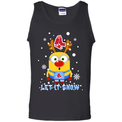 Minion Boston Red Sox  Ugly Christmas Sweaters Let It Snow Tank Top - The White Eagles