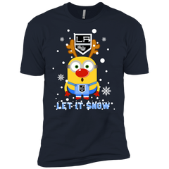 Minion Los Angeles Kings Ugly Christmas Sweaters Let It Snow Men's Sleeve Shirt - The White Eagles