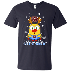 Minion Missouri State Bears Ugly Christmas Sweaters Let It Snow Men's V-Neck T-Shirt - The White Eagles