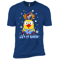 Minion Arizona Coyotes Ugly Christmas Sweaters Let It Snow Men's Sleeve Shirt - The White Eagles
