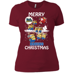 Ucla Bruins Ugly Christmas Sweaters Minions Santa Claus Merry Christmas Ladies' Shirt - The White Eagles