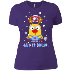 Minion Montréal Canadiens Ugly Christmas Sweaters Let It Snow Ladies' Shirt - The White Eagles
