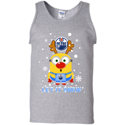 Minion Edmonton Oilers Ugly Christmas Sweaters Let It Snow Tank Top - The White Eagles