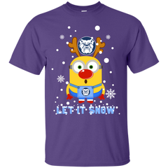 Minion Butler Bulldogs Ugly Christmas Sweaters Let It Snow Cotton T-Shirt - The White Eagles