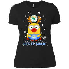 Minion Norfolk State Spartans Ugly Christmas Sweaters Let It Snow Ladies' Shirt - The White Eagles