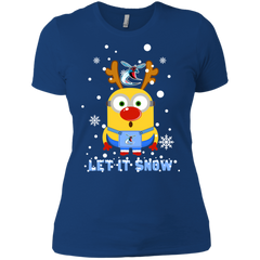 Minion Delaware State Hornets Ugly Christmas Sweaters Let It Snow Ladies' Shirt - The White Eagles