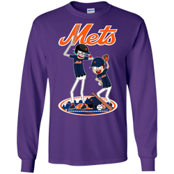 New York Mets Baseball Rick And Morty LS Cotton T-Shirt - The White Eagles