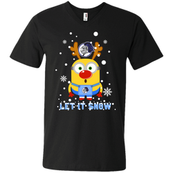 Minion Holy Cross Crusaders Ugly Christmas Sweaters Let It Snow Men's V-Neck T-Shirt - The White Eagles