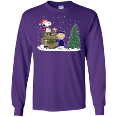 Baltimore Ravens Snoopy The Peanuts Ugly Christmas Sweater  Super Bowl LS Cotton T-Shirt - The White Eagles