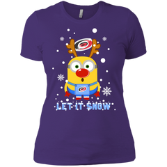 Minion Carolina Hurricanes  Ugly Christmas Sweaters Let It Snow Ladies' Shirt - The White Eagles