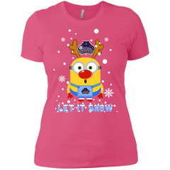 Minion Central Arkansas Bears Ugly Christmas Sweaters Let It Snow Ladies' Shirt - The White Eagles